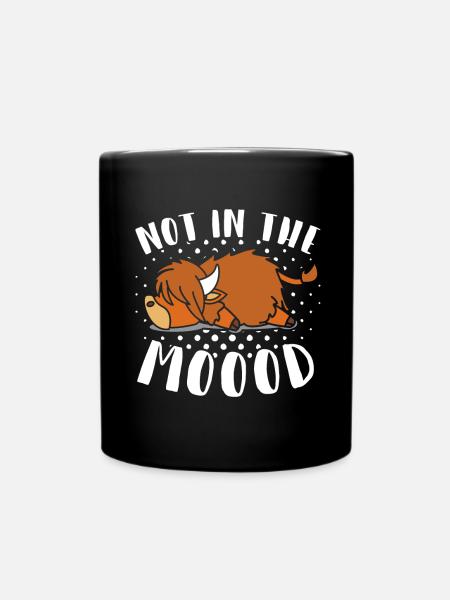 Scottish Highland Cattle Cow - Full Colour Mug - black