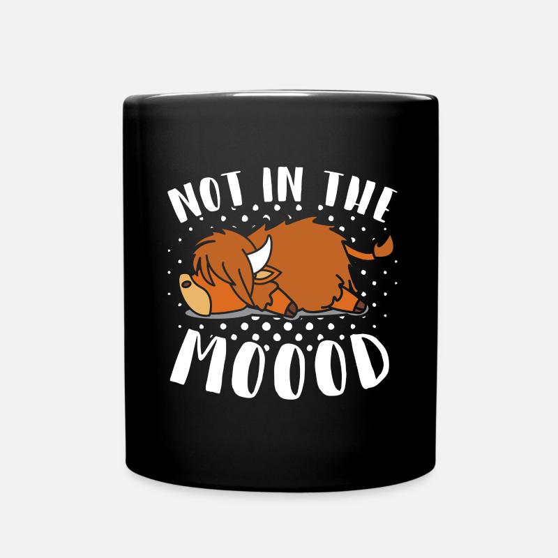 Scottish Highland Cattle Cow - Full Colour Mug - black