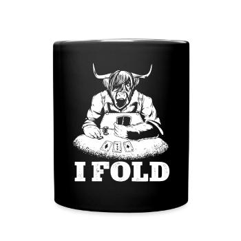 Scottish Highland Cattle Cow - Tasse einfarbig - Schwarz - Vorne