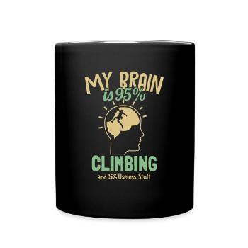 My Brain is 95% Climbing Escalade sportive - Mug uni - noir - Devant