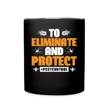 Eliminate and protect - Kammerjäger - Full Colour Mug - black - Front