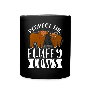 Vache bovine écossaise des Highlands - Mug uni - noir - Devant