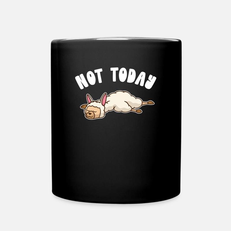 Not Today Lama Alpaca Pako Alpakazüchter Alpaka - Tasse einfarbig - Schwarz