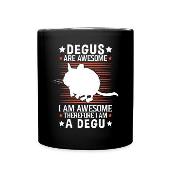 Degus sind fantastisch Nagetier Gewöhnlicher Degu - Tasse einfarbig - Schwarz - Vorne