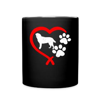 Hund Labrador Süße Labbi Geschenke Mann Frau - Tasse einfarbig - Schwarz - Vorne