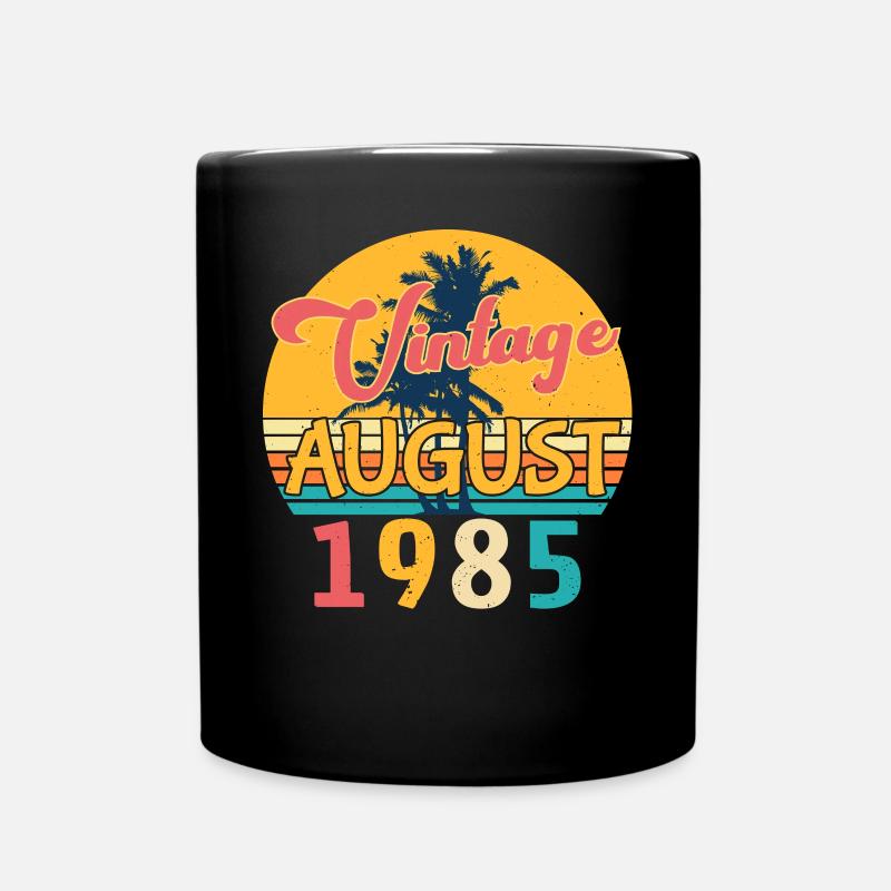 Baujahr 1985 Im August - Tasse einfarbig - Schwarz