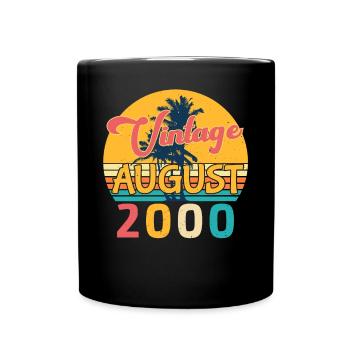 Année de naissance 2000 en août - Mug uni - noir - Devant