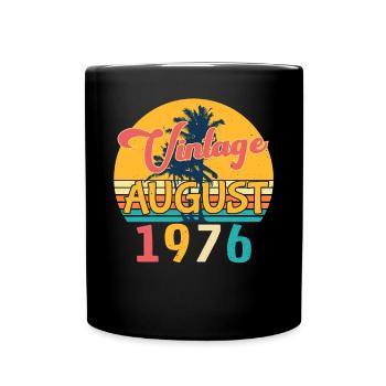 1976 August Vintage - Tasse einfarbig - Schwarz - Vorne