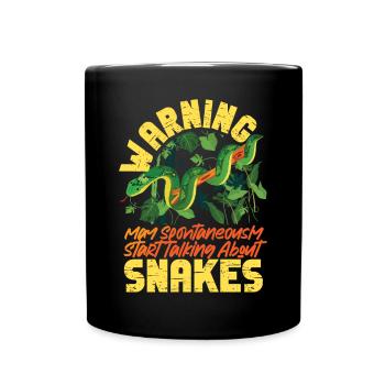 Avertissement serpent serpent mai - Mug uni - noir - Devant