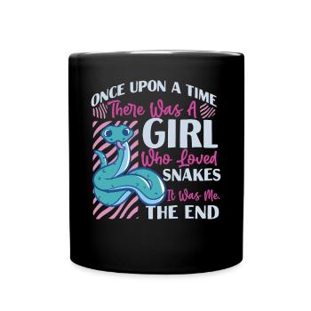 Snake Serpent Girl Once Upon A - Full Colour Mug - black - Front