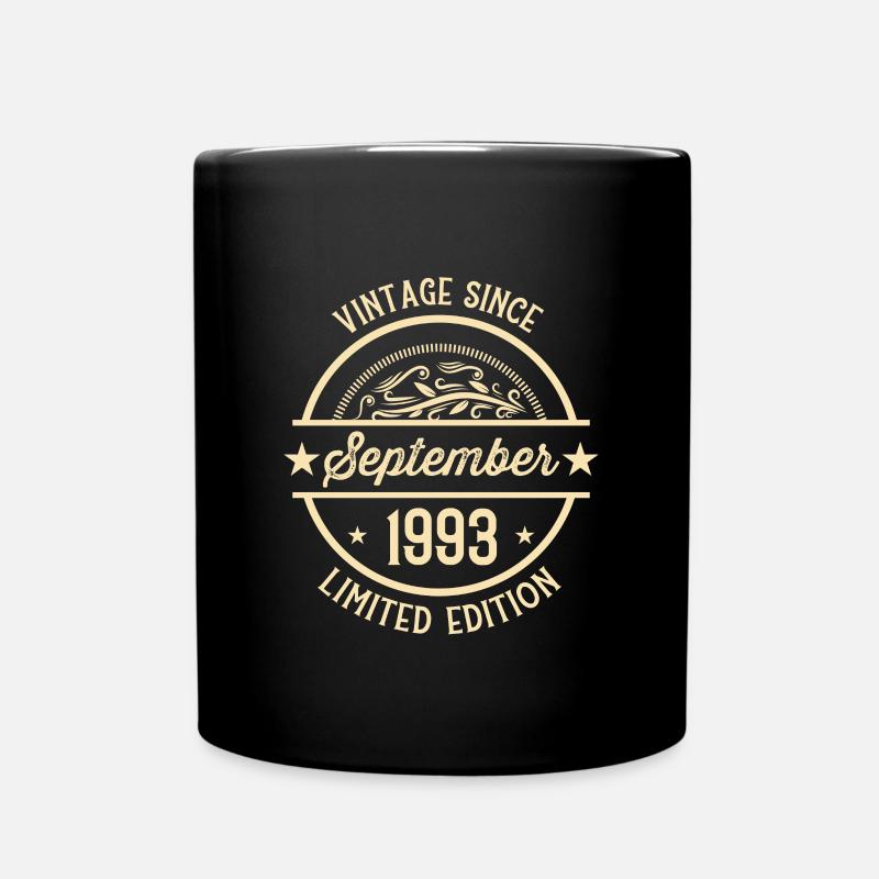 Geburtstag Vintage seit September 1993 - Tasse einfarbig - Schwarz