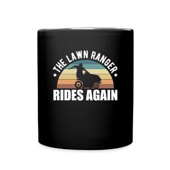 Le Lawn Ranger roule à nouveau Vintage Retro Gardener - Mug uni - noir - Devant