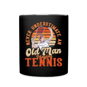 Cool Tennis Dad Tennis Player Father - Full Colour Mug - black - Front