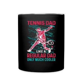 Cool Tennis Dad Tennis Player Father - Full Colour Mug - black - Front