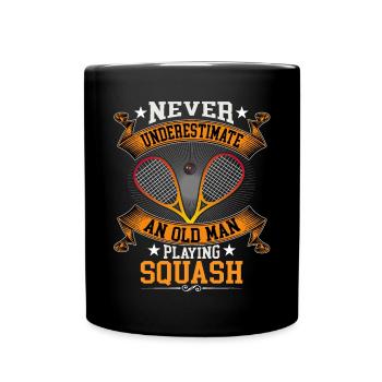 Cool Squash Dad Squash Spieler Vater - Tasse einfarbig - Schwarz - Vorne