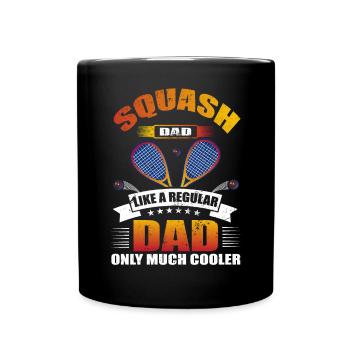 Cool Squash Dad Squash Spieler Vater - Tasse einfarbig - Schwarz - Vorne