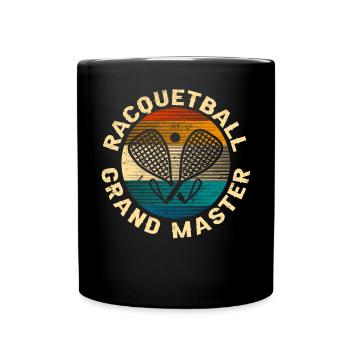 Raquettes retro crossing racquetball Grand Maître - Mug uni - noir - Devant
