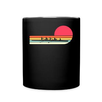 Rudern Ruderer Ruderboot - Tasse einfarbig - Schwarz - Vorne