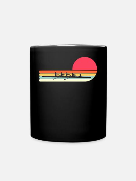 Rowing Rower Rowing Boat - Full Colour Mug - black