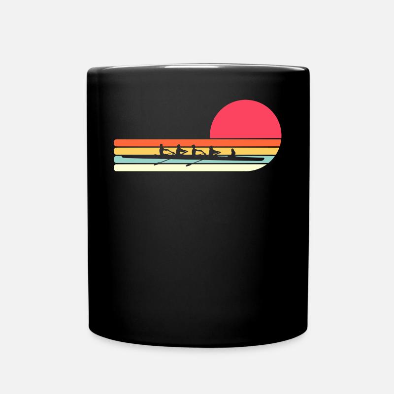 Rudern Ruderer Ruderboot - Tasse einfarbig - Schwarz