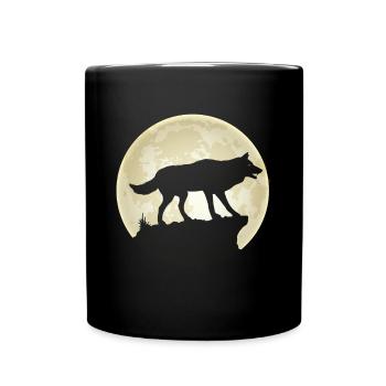 Full Moon Wolf Pack Wolf Pack - Full Colour Mug - black - Front