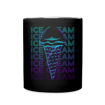 Ice Cream Retro - Full Colour Mug - black - Front