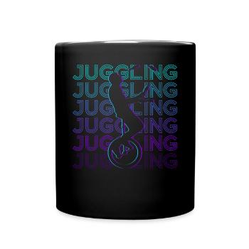 Jonglieren Jongleur Retro - Tasse einfarbig - Schwarz - Vorne