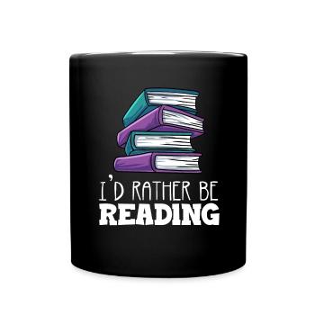Lesen - Tasse einfarbig - Schwarz - Vorne