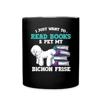 Lesen - Tasse einfarbig - Schwarz - Vorne