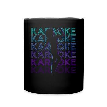 Karaoké Chanteur Rétro - Mug uni - noir - Devant