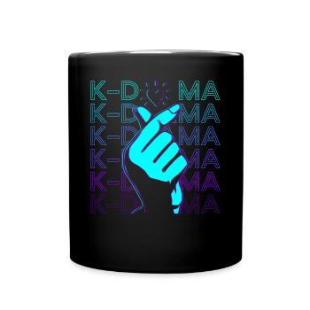Kdrama Kpop Finger Heart K Drame K Pop Rétro - Mug uni - noir - Devant