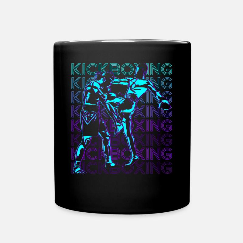 Kickboxing Rétro Kickboxer - Mug uni - noir