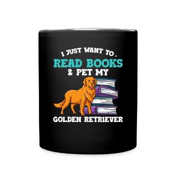 Lesen - Tasse einfarbig - Schwarz - Vorne