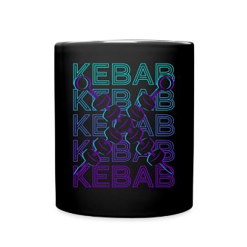 Doner kebab kebab kebab retro - Full Colour Mug - black - Front
