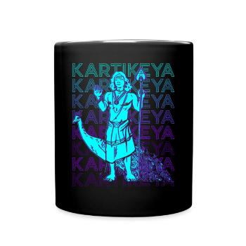 Kartikeya Hindu God Hindu Mythology Ancient God - Full Colour Mug - black - Front
