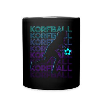 Korfball Player Retro - Full Colour Mug - black - Front
