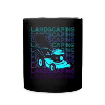 Landscape Gardener Landscape Gardener Retro - Full Colour Mug - black - Front