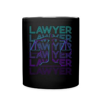 Lawyer Lawyer Scales of Justice - Full Colour Mug - black - Front