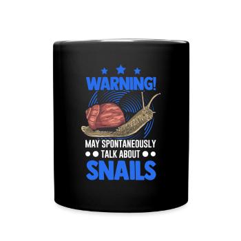 Snail Gift Vineyard Snail - Full Colour Mug - black - Front