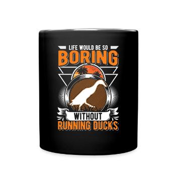 Running Gift Running Duck Bottle Duck - Full Colour Mug - black - Front