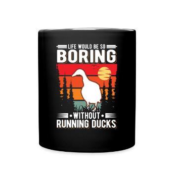 Running Gift Running Duck Bottle Duck - Full Colour Mug - black - Front