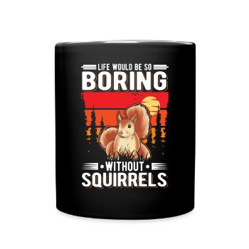Cadeau Écureuil Écureuil Gris Écureuil - Mug uni - noir - Devant