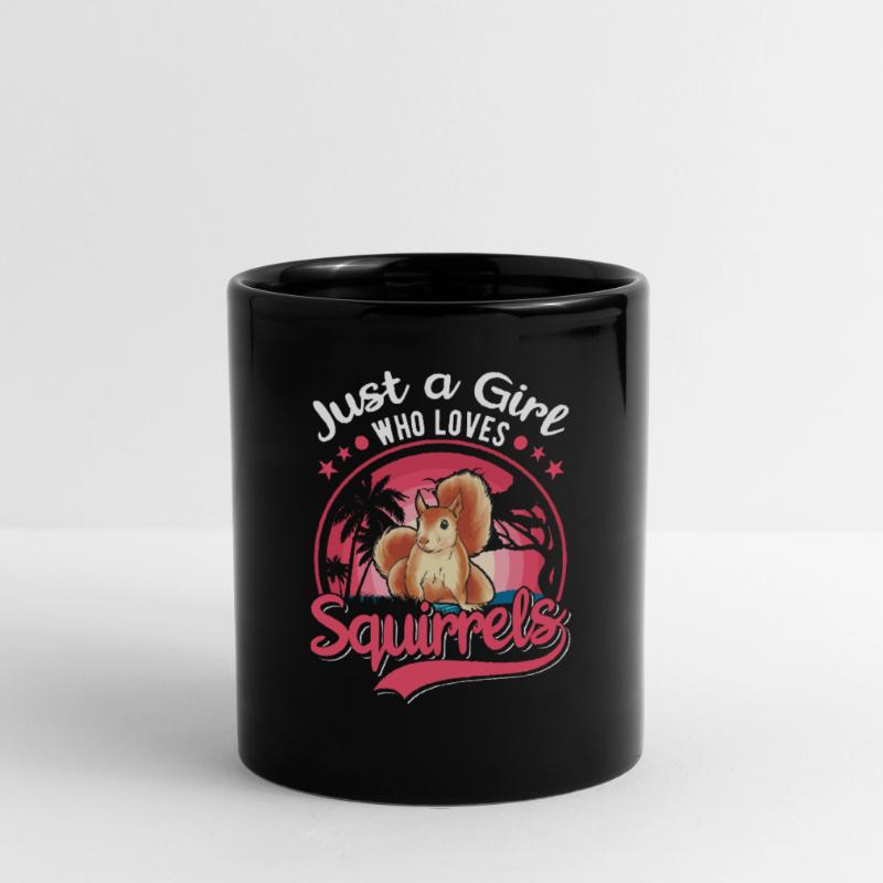 Eichhörnchen Mädchen Squirrel Grauhörnchen Tasse einfarbig