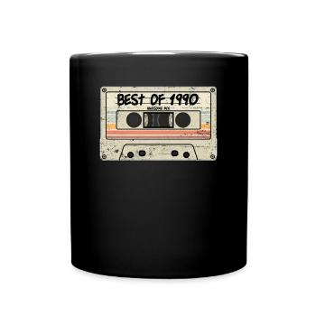 Best of 1990 Cassette Retro Tape - Full Colour Mug - black - Front