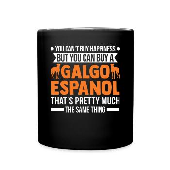 Galgo Espanol Bonheur Lévrier espagnol - Mug uni - noir - Devant