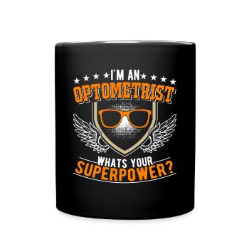 Optiker Superkraft Augenoptiker - Tasse einfarbig - Schwarz - Vorne