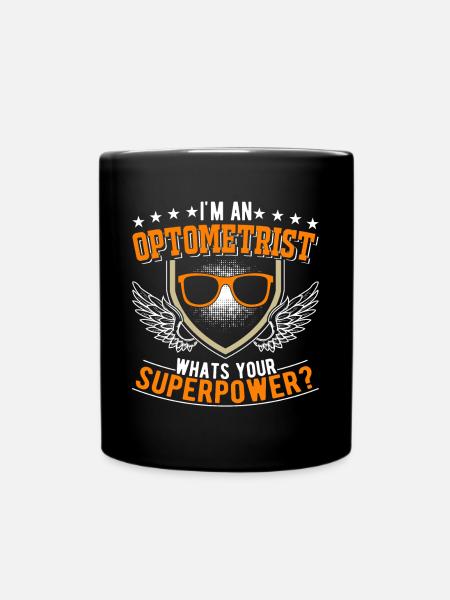 Optiker Superkraft Augenoptiker - Tasse einfarbig - Schwarz
