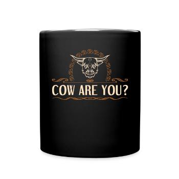 Vache bovine écossaise des Highlands - Mug uni - noir - Devant