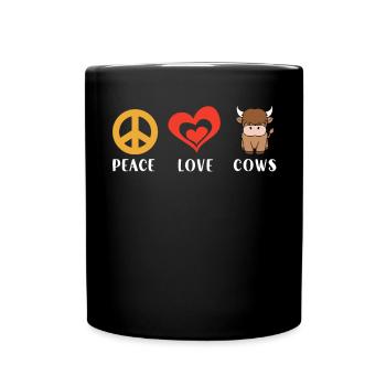 Vache bovine écossaise des Highlands - Mug uni - noir - Devant
