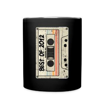 Best of 2012 Cassette Retro Tape - Full Colour Mug - black - Front
